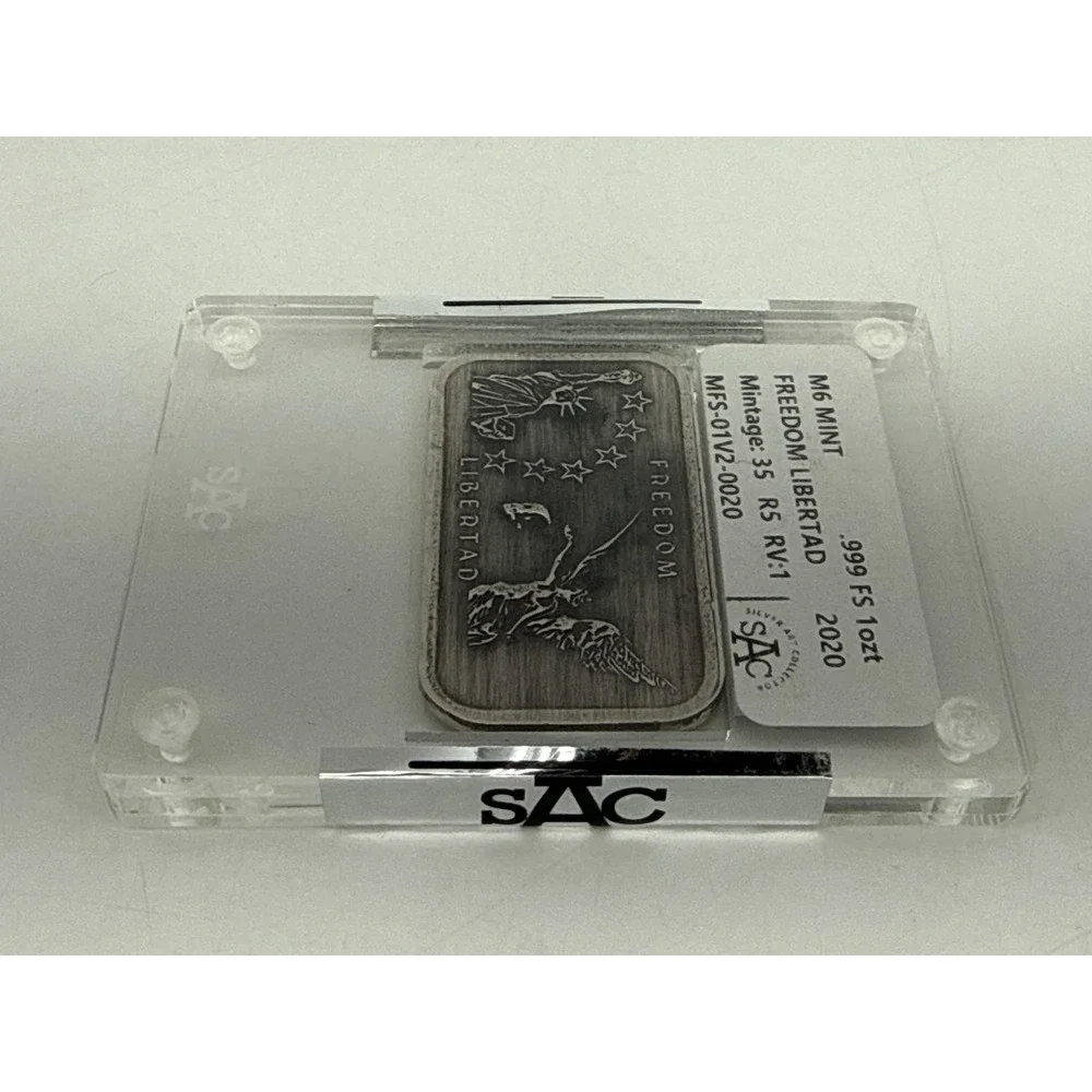 M6 Mint Freedom Libertad Liberty Silver Art Bar oz 999 Fine Limited Edition